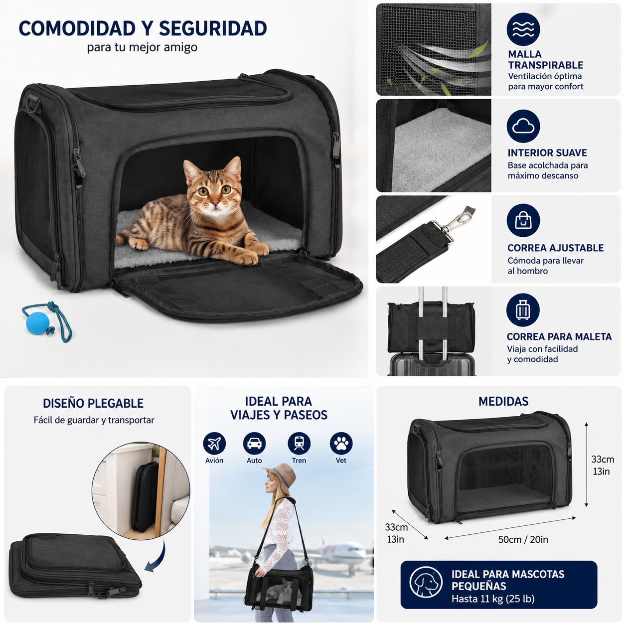 DI Maleta Transportadora Mascotas